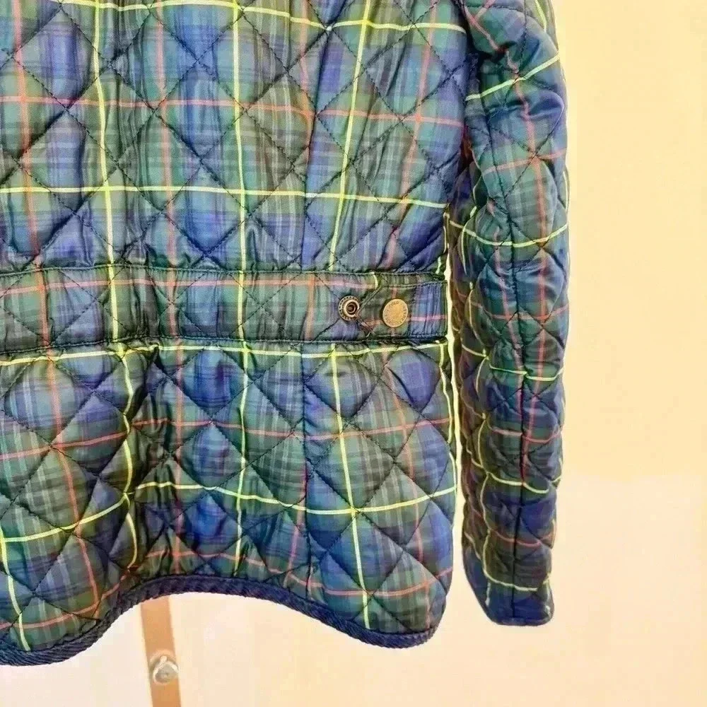 Ralph Lauren Girls Plaid Quilted Jacket Sz L Multicolor Casual Winter Fall Warm